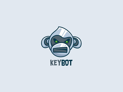 KEYBOT (Monkey Robot) gorilla illustration logo monkey robot