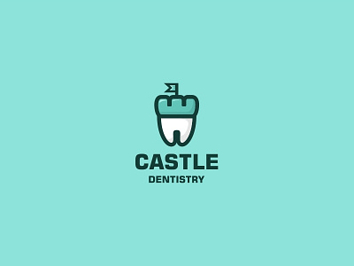 Castle Dentistry castle dentist dentistry flag forale illustration logo unused