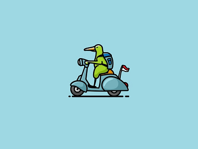 Kiwi Travel flag illustration kiwi logo piagio travel unused vespa