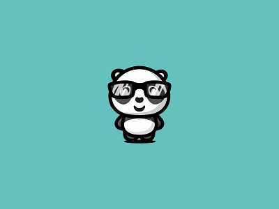 Little Panda baby child children glasses illustration logo panda pumpkin unused