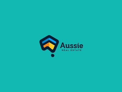 Aussie Real Estate aussie australia building estate forsale home illustration logo real estate unused