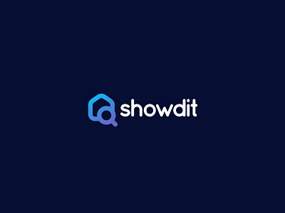 Showdit logo building gradient home illustration logo lup modern real estate