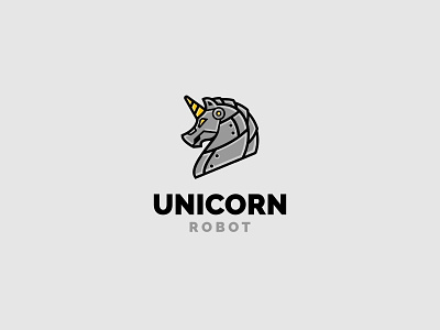 Unicorn Robot bee for sale illustration logo metal robot unicorn unused