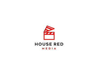 House Red Media film house logo media photography red unused video