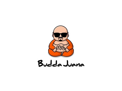 Budda Juana buddha cute gengster illustration logo marijuana mascot weed