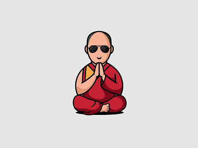 Dalai Lama buddha character dalai dalai lama forsale icon illustration logo mascot