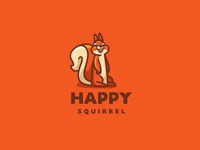 Happy Squirrel animal character cute forsale happy icon illustration logo mascot smile squirrel unused vector