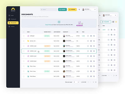 Document Management Web App clean design clean ui dashboard digital digital agency document management interface platform saas ui ux