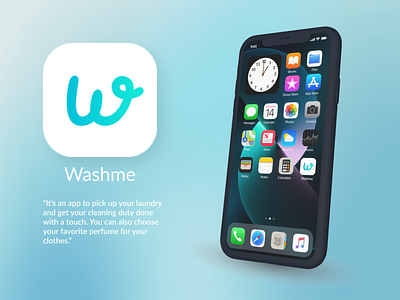 Washme (App Icon) | Daily UI Challenge Day 5 app app design app icon design icon laundry laundry app laundry icon ui ui design user interface ux