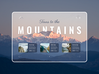 Mountains design ui ux web web design