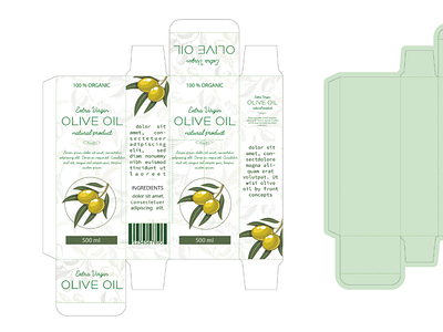 OLIVE OIL BOX DESIGN or PACKGING LABEL