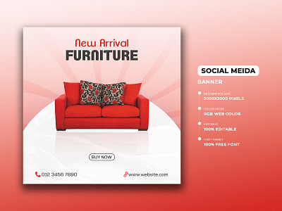 Furniture social media banner design