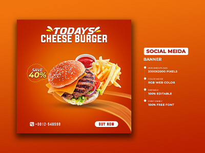 Food Social Media Banner Design | Web Banner Design ad banner ads banner design design facebook ad facebook ads facebook banner food google ad banner graphic design instagram banner marketing design restaurant restaurant banner restaurant social media banner shopify header social media design website banner