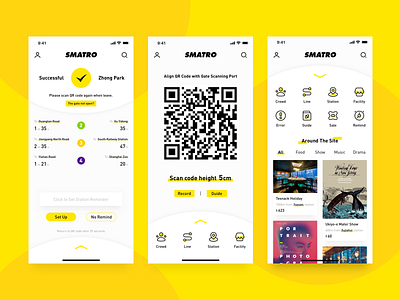 Smatro_1_#010 app icon material metro qr smart subway ui ux yellow