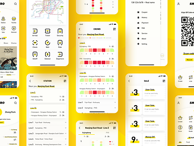 Smatro_2 app crowd design icon line metro sale smart subway time ui ux yellow