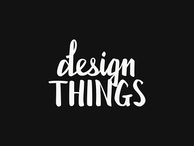 Design Things lettering logo