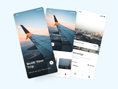 Online BookingTrip UI/UX Design appdesign application color design dribbble figma font icon minimal mobile ui uitrends uiux ux