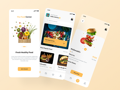 Food Delivery App Design appdesign application color design dribbble figma font icon minimal mobile ui uitrends uiux