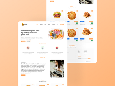 E-Commerce Food Landing Page Design appdesign application color design dribbble figma logo ui uidesigner uitools uitrends uiux uxdesigner webdesign websitedesign