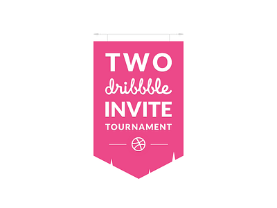 two dribbble invite flag invite tournament