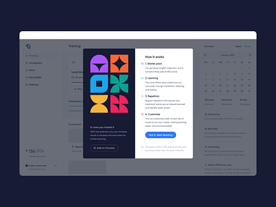 Vocado / Onboarding education icons onboarding product design ui vocado