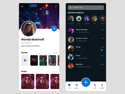 Daily Ui challenge #013 (Messaging) app app design galery messaging mobile design profile ui ui design ui mobile uidesign mobile uiux user interface ux