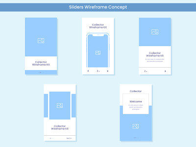 Android and ios Sliders Wireframe Concept app branding design icon illustration logo typography ui ux vector