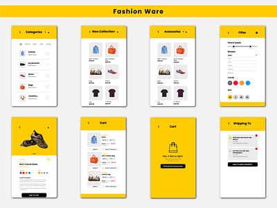 Fashion Ware 3d animation app branding design fashion ware icon illustration logo motion graphics typography ui ux vector