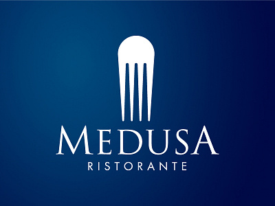 #LogoDì - Medusa Ristorante [ Jellyfish Restaurant ] brand branding design emilio dessi food icon identity logo logotype restaurant sea food