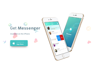 Messenger app download app concept download messenger messengerapp mobile mobileapp ui ux web