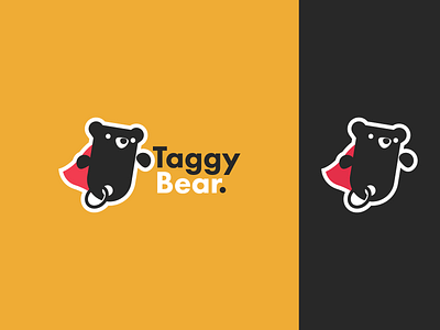 Taggy Bear - Find Your Price animal bear black branding cute delivery flat logo mascot minimal online shop price price tag seller style tag