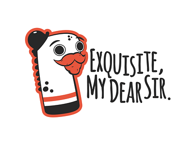 Exquisite My Dear Sir. beard character fun funny gentleman mascot puppet sale shop sir sock puppet sticker t shirt tshirt