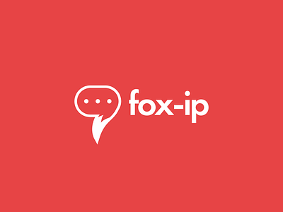 Fox-ip - Random Designs 6 animal bubble design flat fox logo logo design minimal speech speech bubble tail talking