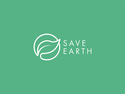 Save Earth clean design earth earth day green leaf logo nature save