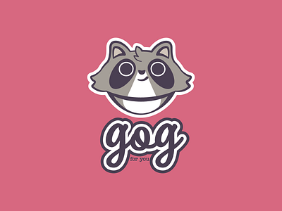 Gog the Raccoon animal branding design fun graphic design illustration logo mascot playful raccoon