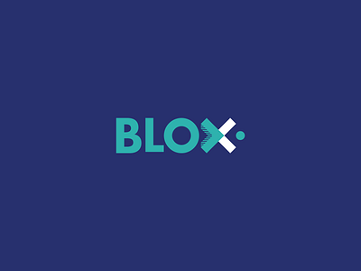 BLOX blue branding cyan design graphic design logo minimal teal typography wordmark