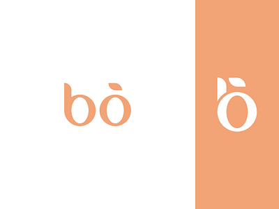Bõ app box branding design elegant gift graphic design lettermark logo minimal orange wordmark