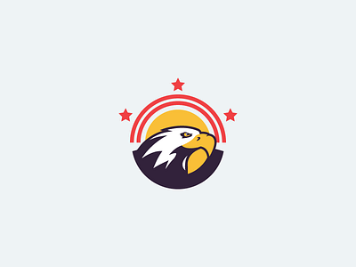 Washington DC beak bird eagle flag logodc orange red star stars sun washington