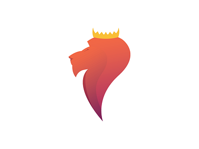 Gradient Lion King crown gradient king lion magenta orange pink purple red yellow