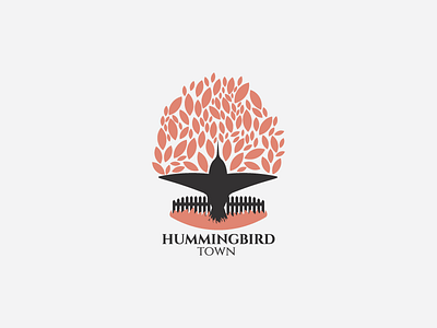 Hummingbird tree bird fence garden grass hummingbird logo pink town tree