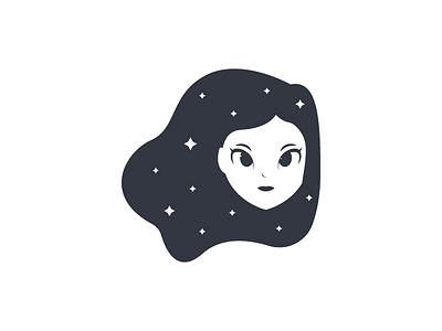 Girl From Dreams cute dreams female garden hair human illustration logogirl space star