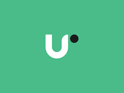 U and R letters logo minimal typogaphy