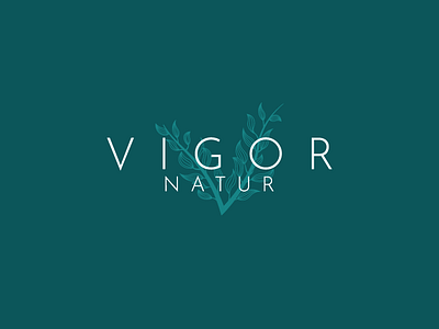 Healthy Nature blue branch clean green leaf leaves letter logo modern nature organic v