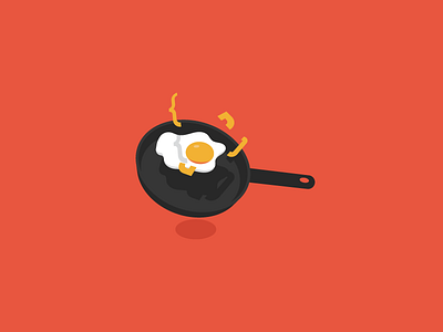 Cooking coding (WIP) coding cooking egg logo omelette orange pan programming white