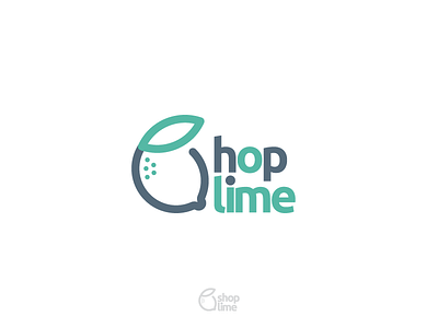 Hop Lime blue fruit green lime logo minimal