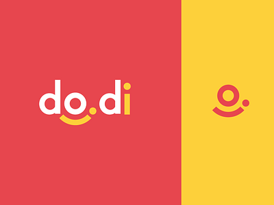 do.di (Faux app brand) clean logo modern pink red wordmark yellow