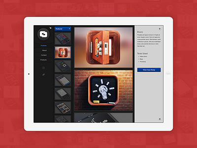 Mobile Portfolio (Tablet Concept) button buttons graphic design ipad iphone mobile ui