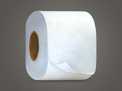 TP Roll icon ios paper roll toilet tp white