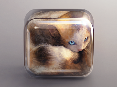 Kitten Icon cat furry glass icon ios kitten