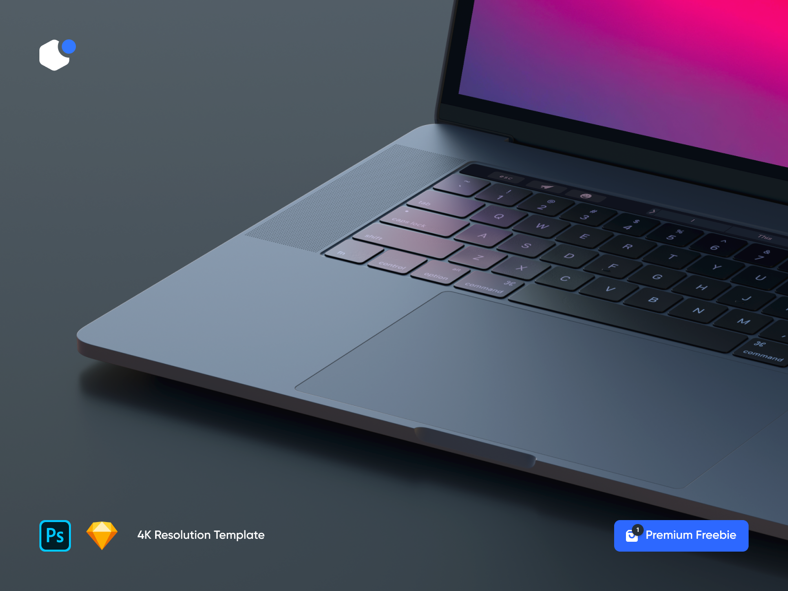 Macbook Pro Mockup - 4K Freebie freebie 4k 3d sketch psd mockup apple macbook